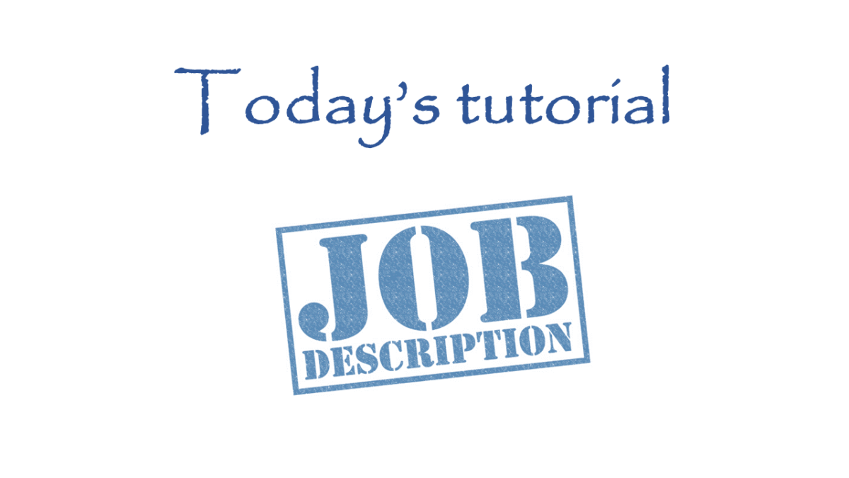 Job Descriptions tutorial – ERIC’s Business Insider